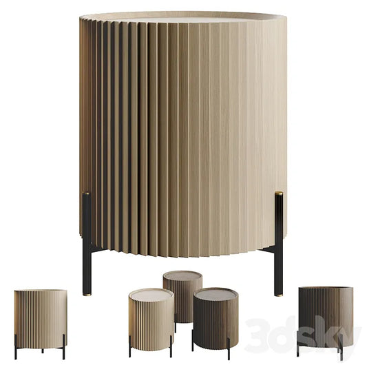 Lou Mindi Wood Bedside Table 3DSMAX Model