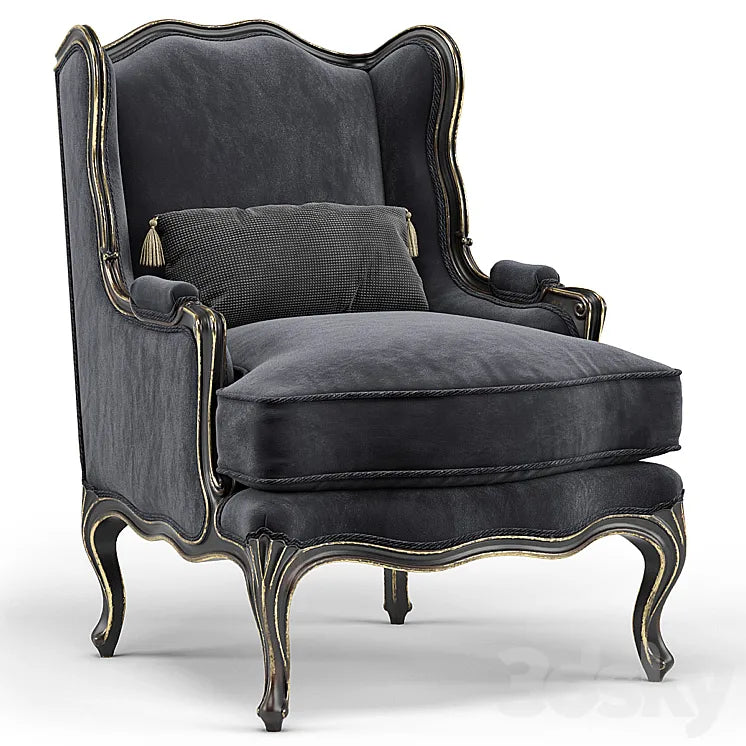 Louis XV Bergere Wing Armchair 3DSMAX Model