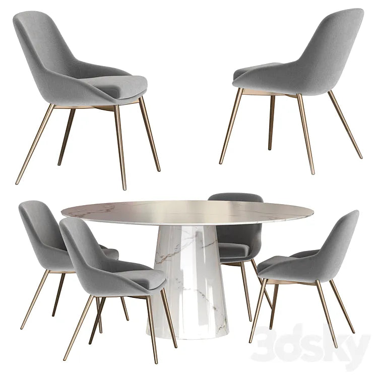 Low silla tapizada set by KENAY 3DSMAX Model