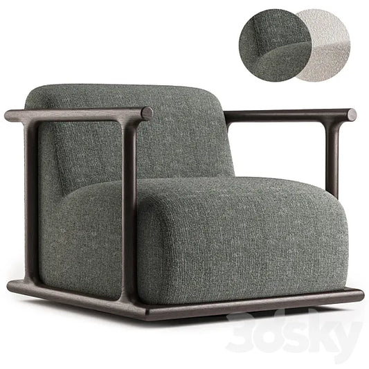 Lucia Swivel Accent Chair 3ds Max