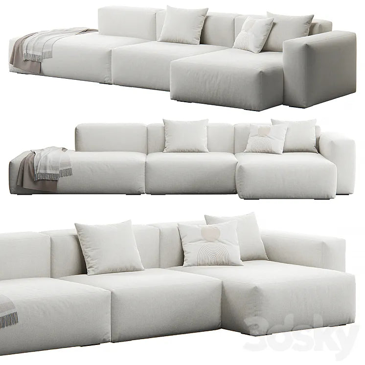 Mags Soft Corner Lounge 3seat Sofa by HAY 3DSMAX Model