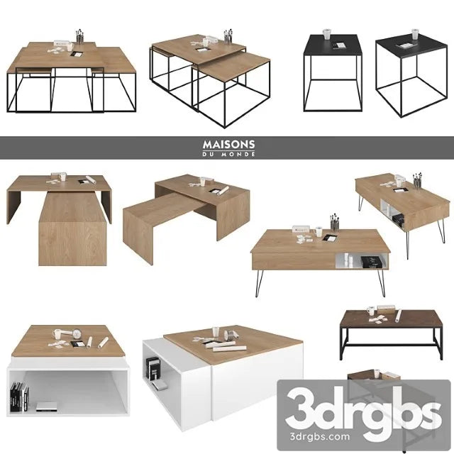 Maisons Du Monde Set 16 3D Model Free