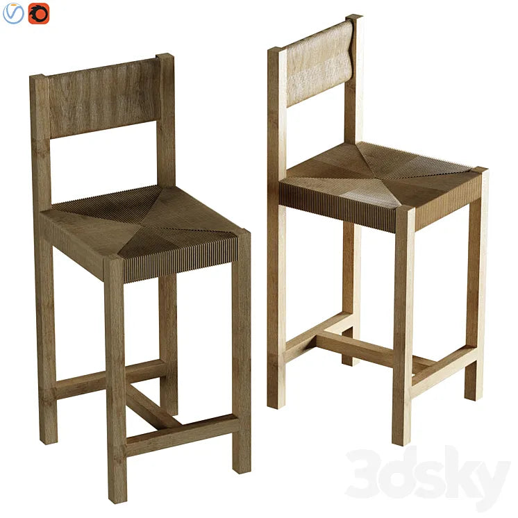 Malibu Woven Bar & Counter Stools 3DSMAX Model