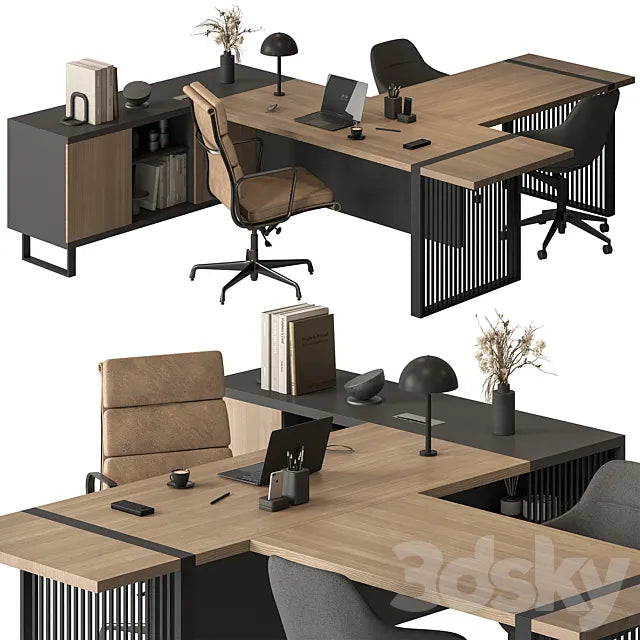 Manager Desk - Office Furniture 642 3ds Max