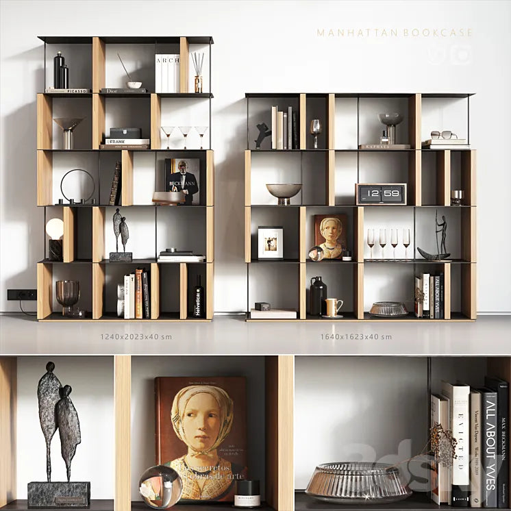 Manhattan bookcase 3DSMAX Model