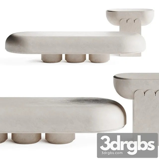 Martin Masse Agatha Coffee Tables 3D Model Free