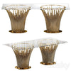 Mauris Rose Gold Rectangular Glass Dining Table 3DSMAX Model