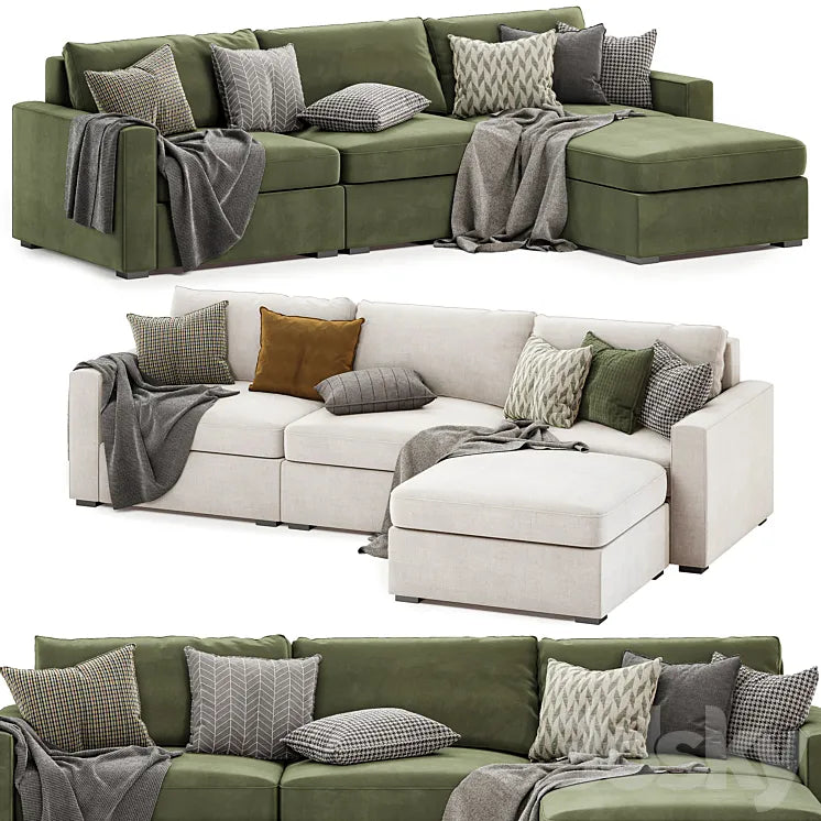Maxwell modular sofa chaise sectional 3DSMAX Model