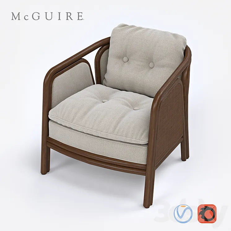 McGuire: Barbara Barry Ojai Lounge Chair 3DSMAX Model