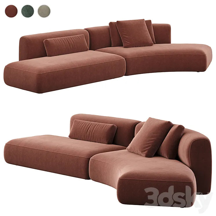 MDF ITALIA Cozy Curve Sofa 3DSMAX Model