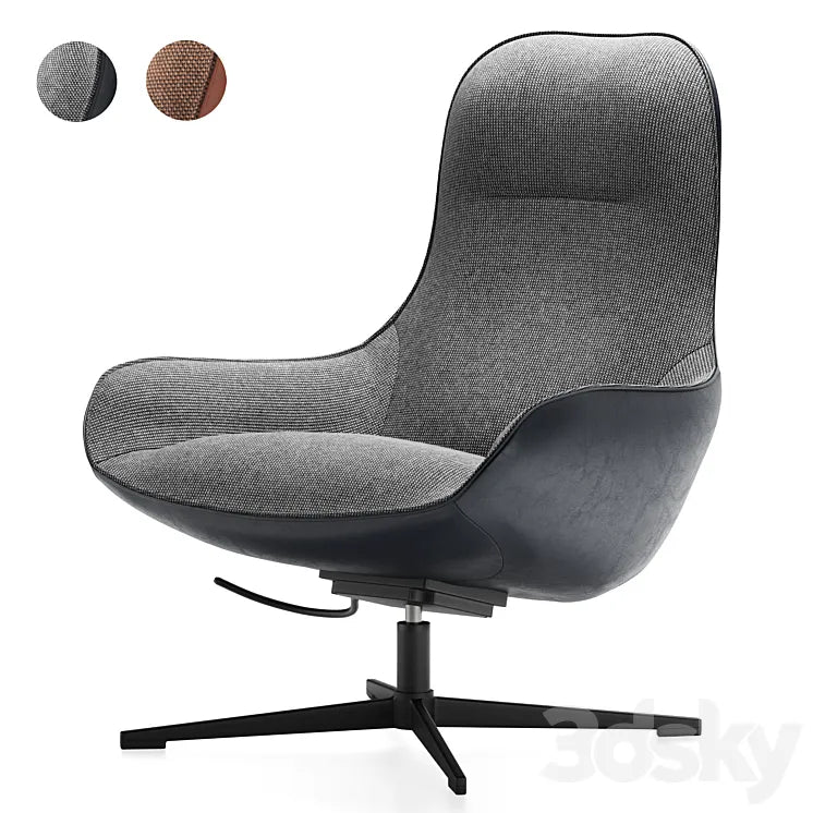 Meg Rolf Benz armchair and ottoman 3DSMAX Model