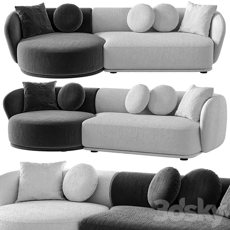 Meridiani Rene sofa set 6 3DSMAX Model