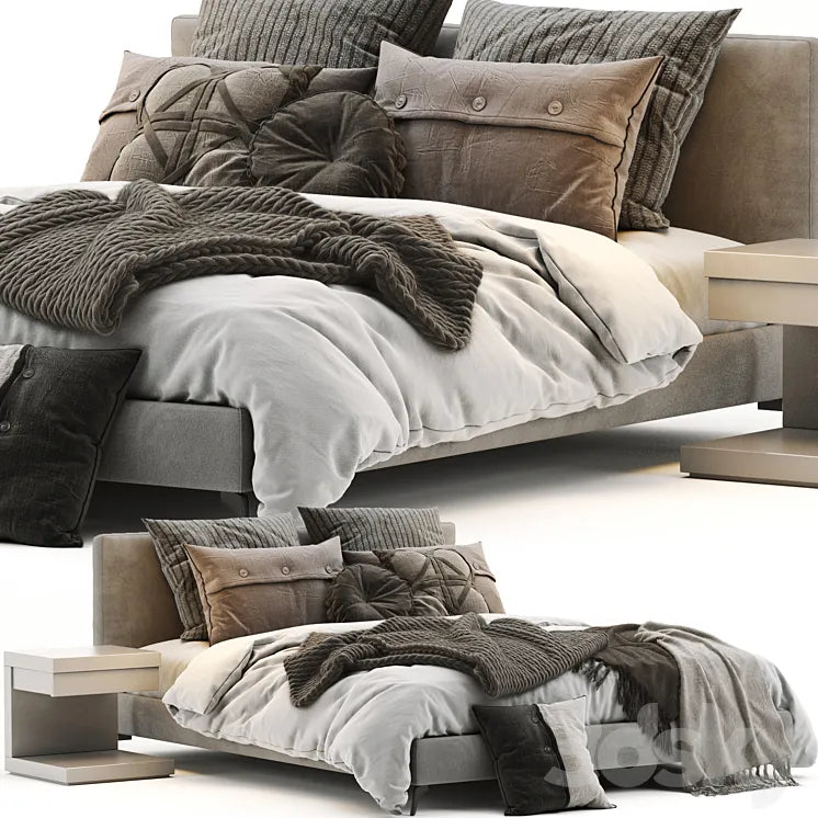 Meridiani Stone Up Bed 3DSMAX Model