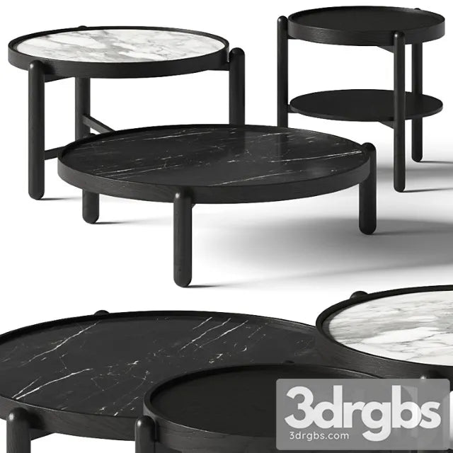 Meridiani Vittorio Coffee and Side Tables 3D Model Free