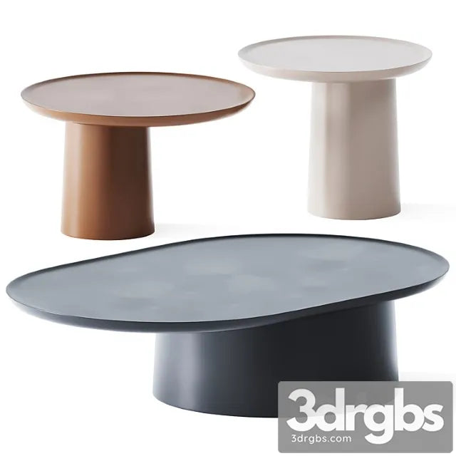 Metal Coffee Tables Louisa by Molteni 3D Model Free