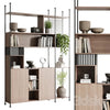 Metal Shelves Decorative With Plants and Book – Wooden Rack 01 3DS Max Model