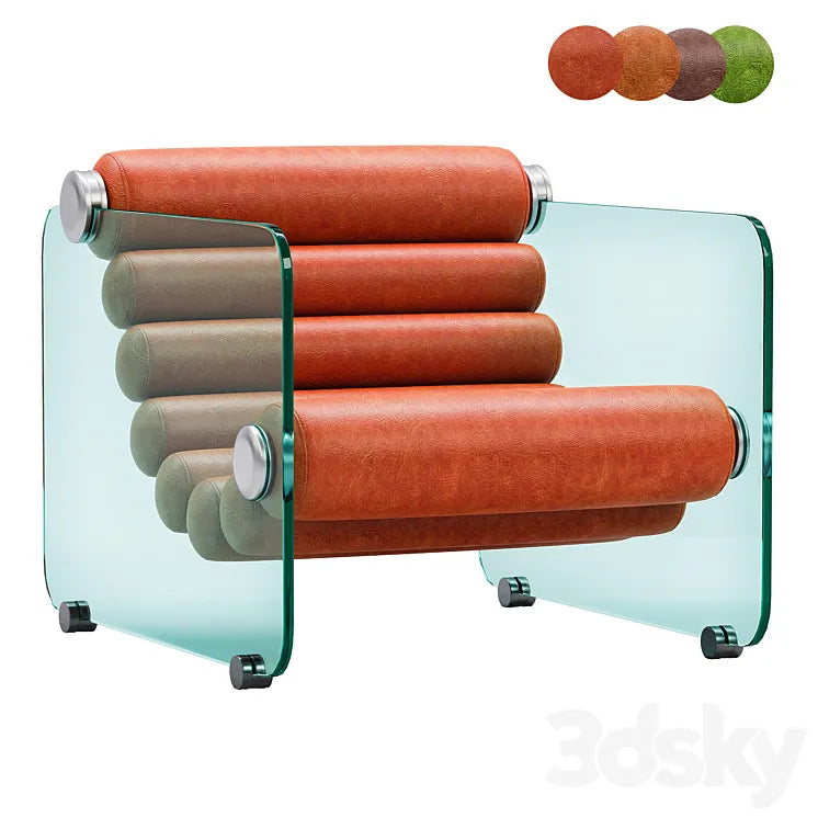 Mid Century Italian Modern Fabio Lenci Lounge Chairs 3DSMAX Model