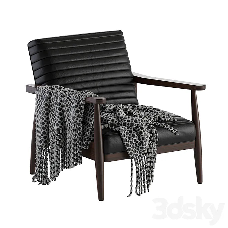 Mid Century Jane Accent Modern Leather Armchair 3DSMAX Model