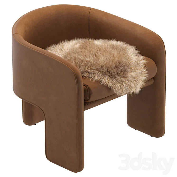 Milo baughman leather armchair 3DSMAX Model