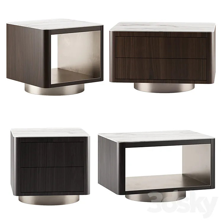 MILTON | Bedside tables By Minotti 3DSMAX Model
