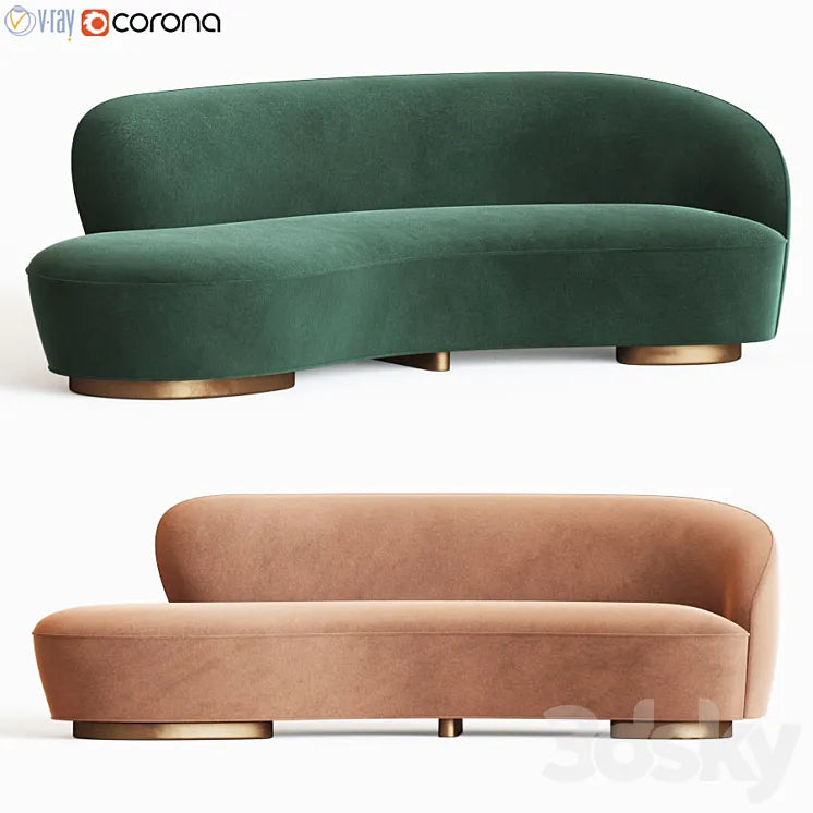 Mini Sofa With Arm Vladimir Kagan 3DSMAX Model