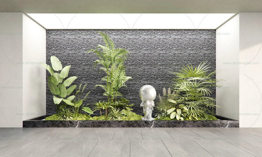Miniature Garden 3D Scenes – Interior Plants – 003 – CORONA Render