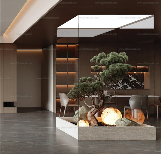 Miniature Garden 3D Scenes – Interior Plants – 007 – VRAY Render