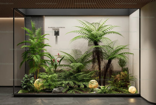Miniature Garden 3D Scenes – Interior Plants – 008 – VRAY Render