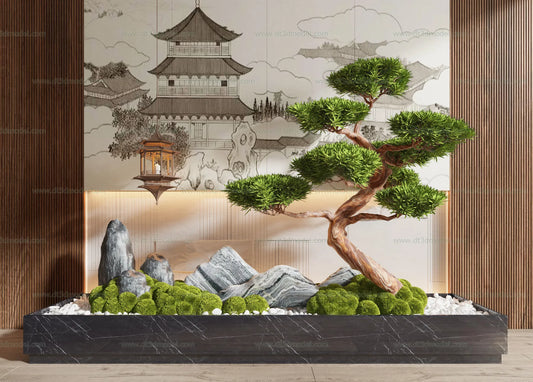 Miniature Garden 3D Scenes – Interior Plants – 009 – VRAY Render