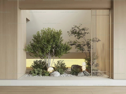 Miniature Garden 3D Scenes – Interior Plants – 017 – VRAY Render