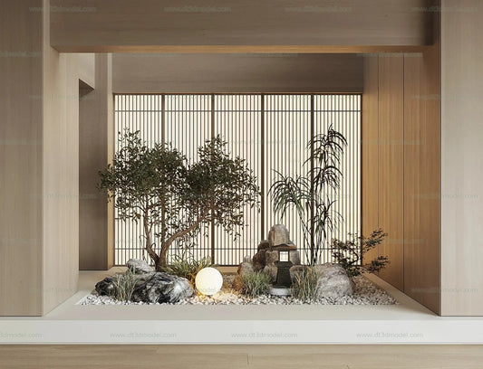 Miniature Garden 3D Scenes – Interior Plants – 018 – VRAY Render
