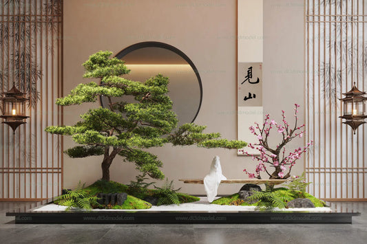 Miniature Garden 3D Scenes – Interior Plants – 023 – CORONA Render