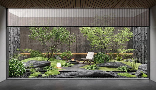 Miniature Garden 3D Scenes – Interior Plants – 036 – CORONA Render