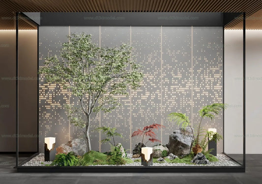 Miniature Garden 3D Scenes – Interior Plants – 037 – CORONA Render