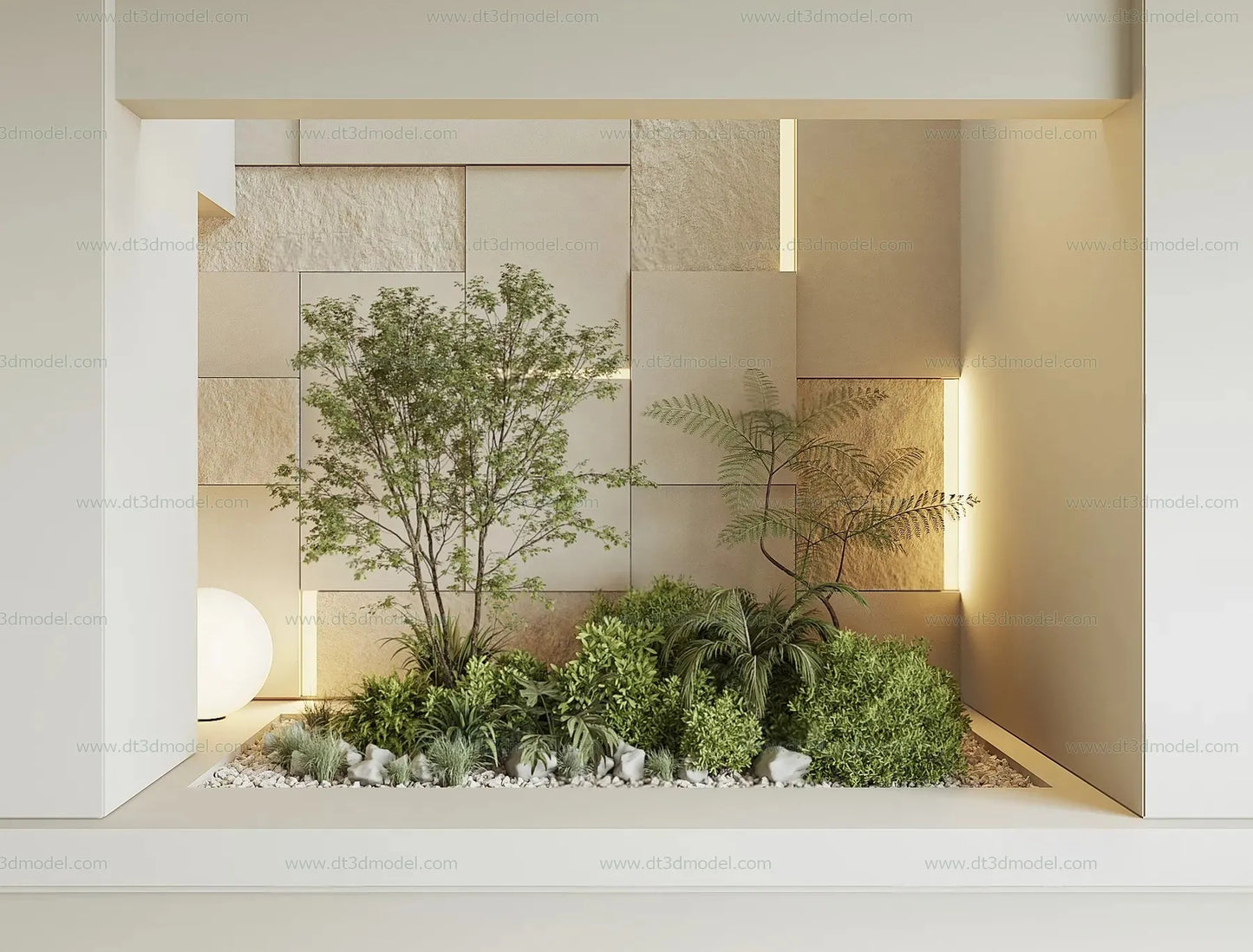 Miniature Garden 3D Scenes – Interior Plants – 039 – CORONA Render