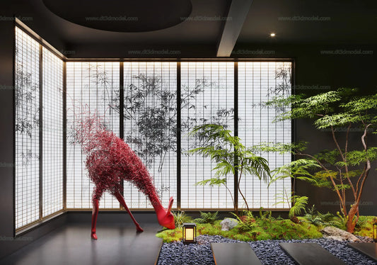 Miniature Garden 3D Scenes – Interior Plants – 042 – CORONA Render