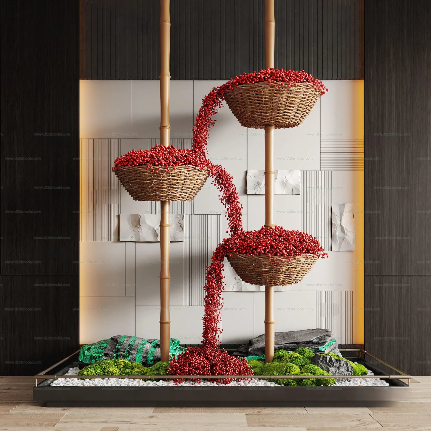 Miniature Garden 3D Scenes – Interior Plants – 044 – CORONA Render