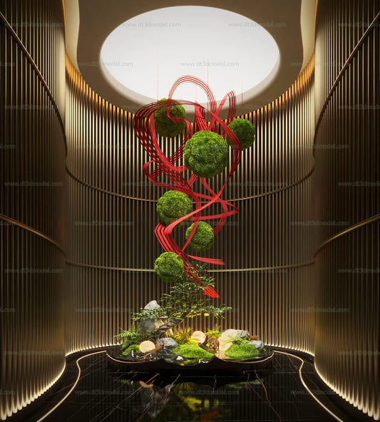 Miniature Garden 3D Scenes – Interior Plants – 045 – CORONA Render