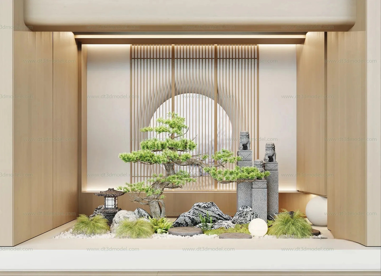 Miniature Garden 3D Scenes – Interior Plants – 046 – VRAY Render