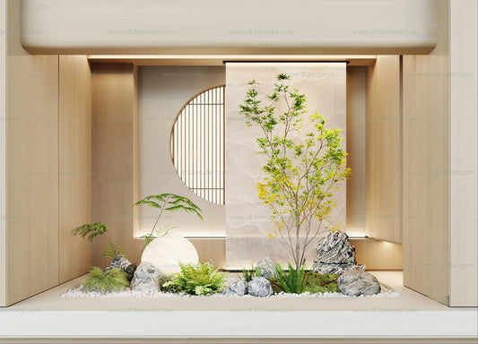 Miniature Garden 3D Scenes – Interior Plants – 048 – VRAY Render