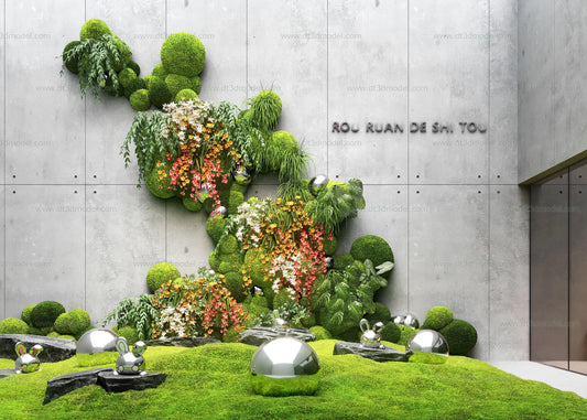 Miniature Garden 3D Scenes – Interior Plants – 049 – CORONA Render