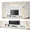 Minimalistic TV wall with a stone surface 3ds Max