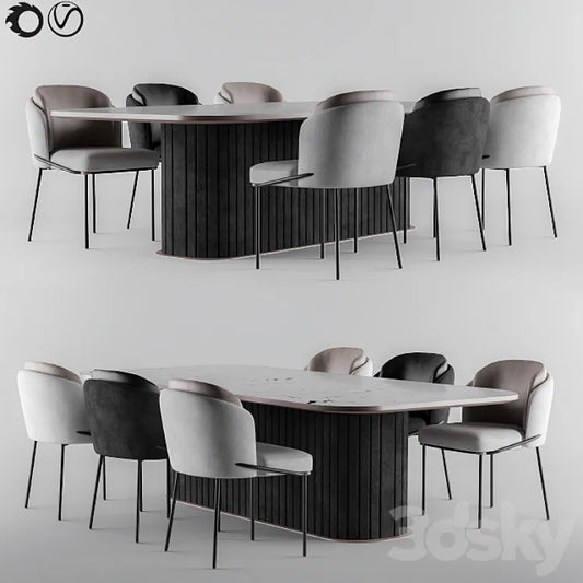 Minnoti Chair + Table 3DSMAX Model
