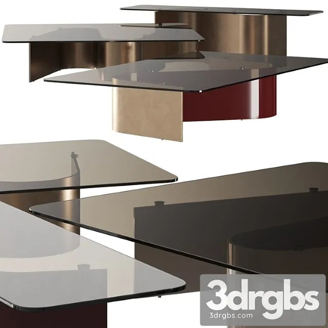 Minotti bender coffee tables 2 3D Model Free
