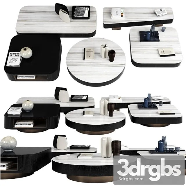 Minotti Coffee Tables Milton 3D Model Free