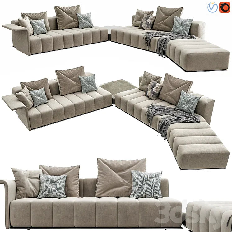 Minotti Freeman Lounge Arrangement 04 3DSMAX Model