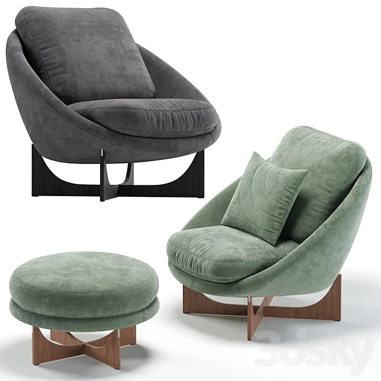Minotti Lido Armchair/Кресло Лидо 3DSMAX Model