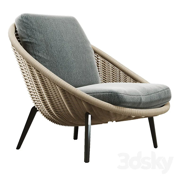 Minotti Lido Cord Outdoor Armchair 3DSMAX Model