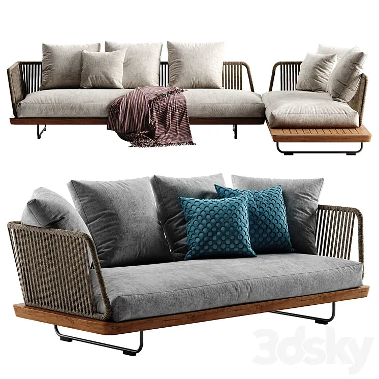 Minotti Sunray sofa set 1 3DS Max Model – 3DSky Model Free