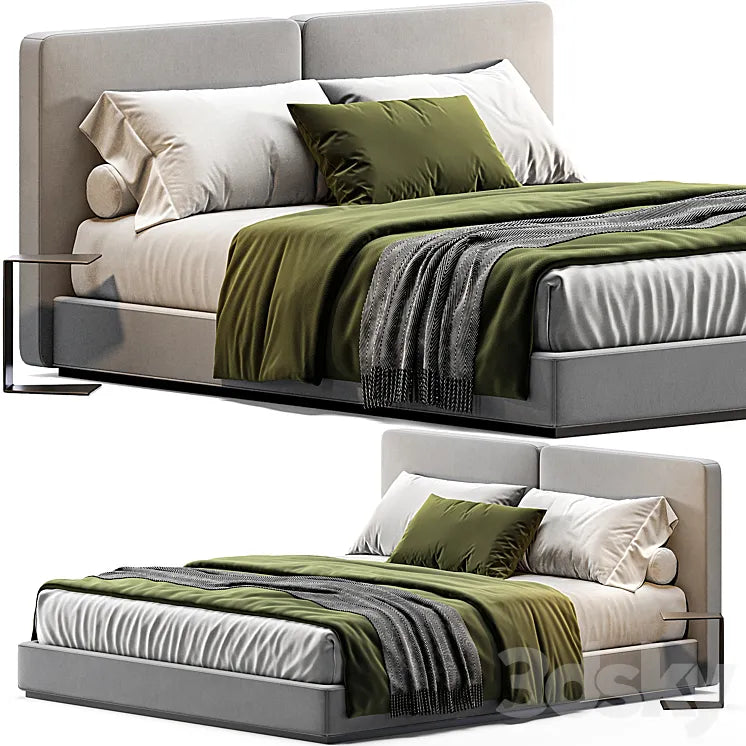 Minotti tatlin ivory bed 3DSMAX Model